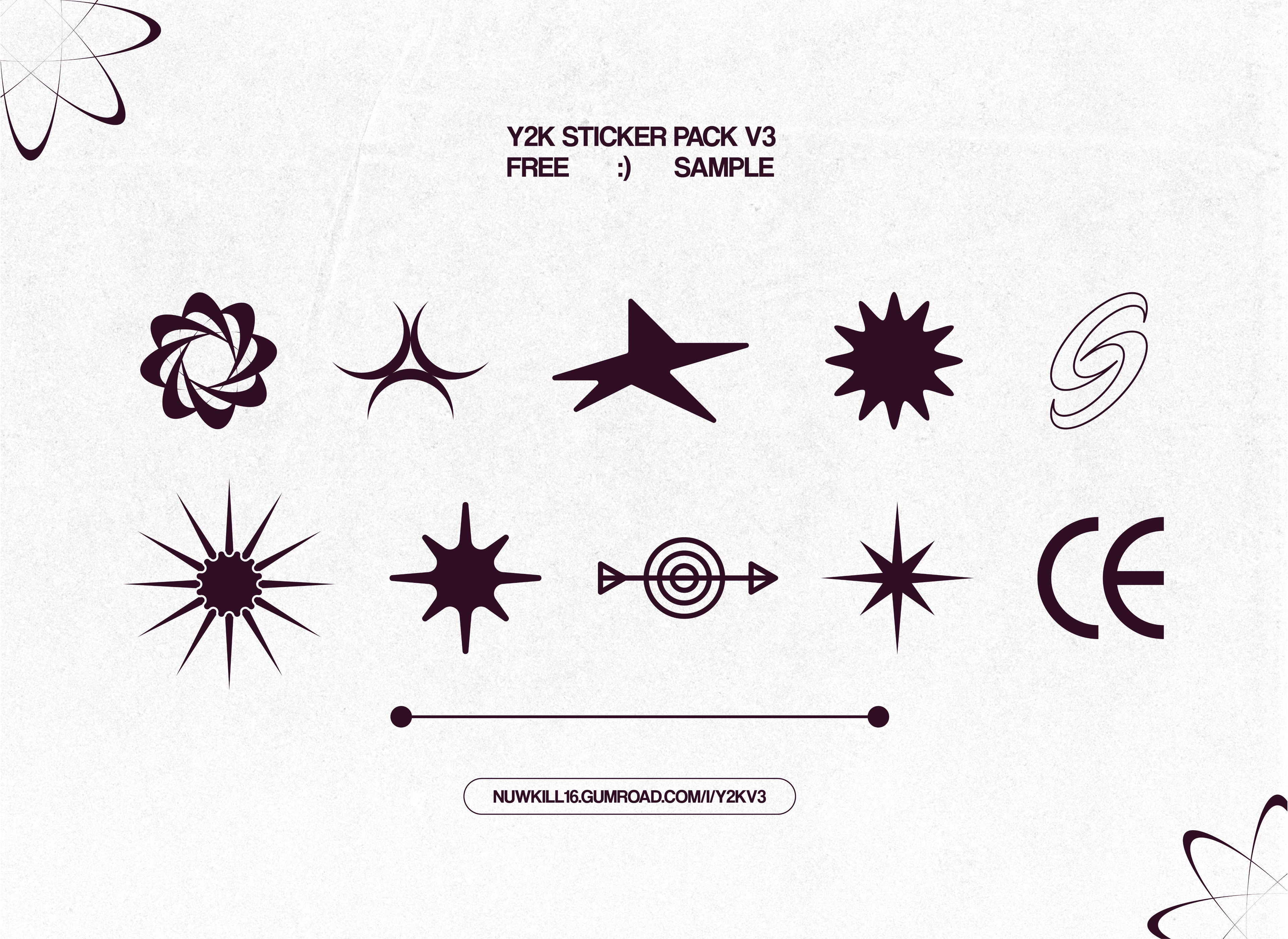 Y2K SHAPES PACK V.3 ( FREE SAMPLE )