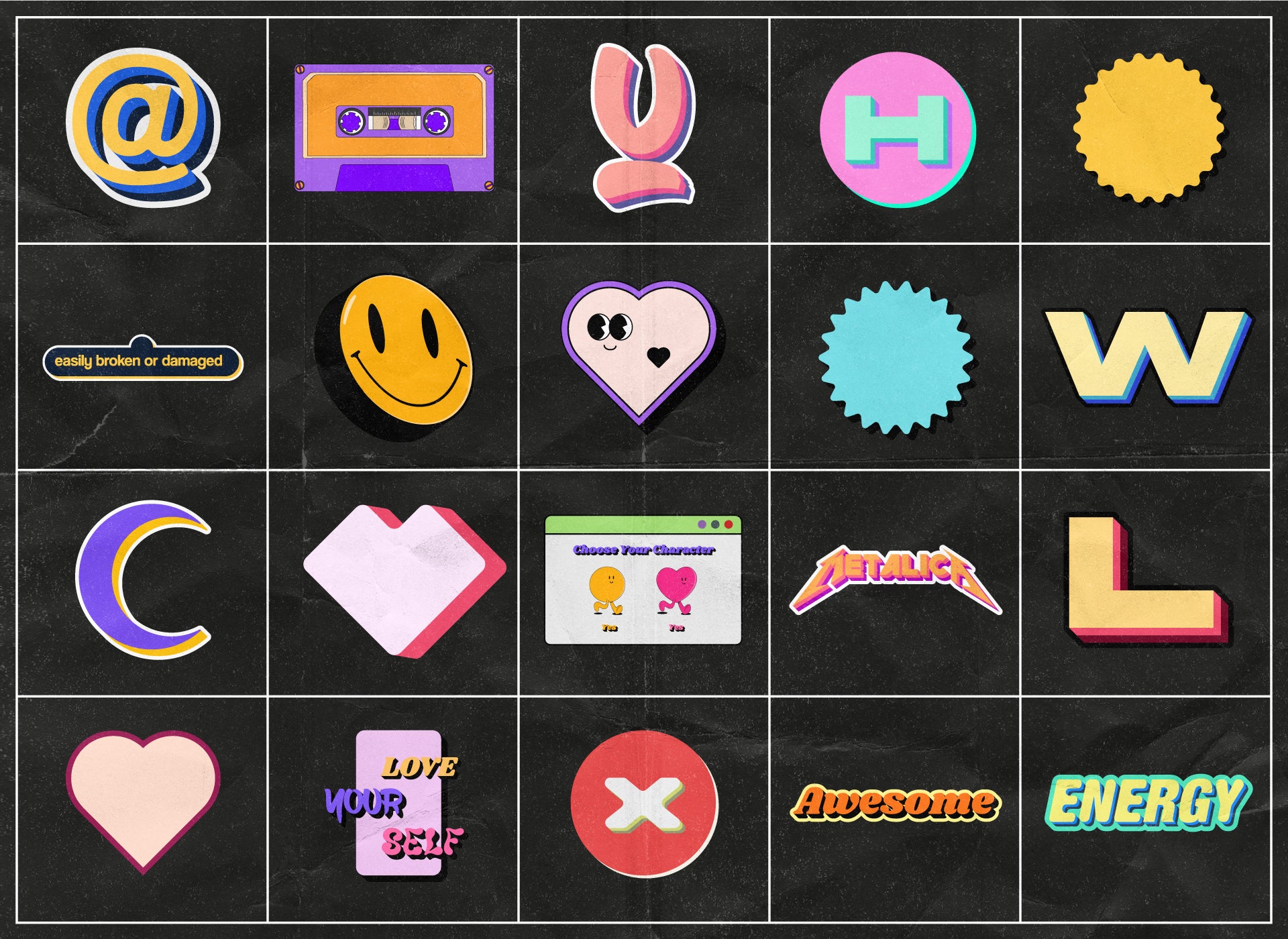 100 RETRO STICKERS PACK (FREE)