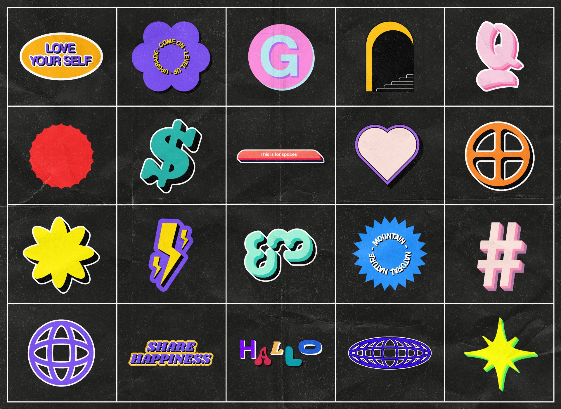 100 RETRO STICKERS PACK (FREE)