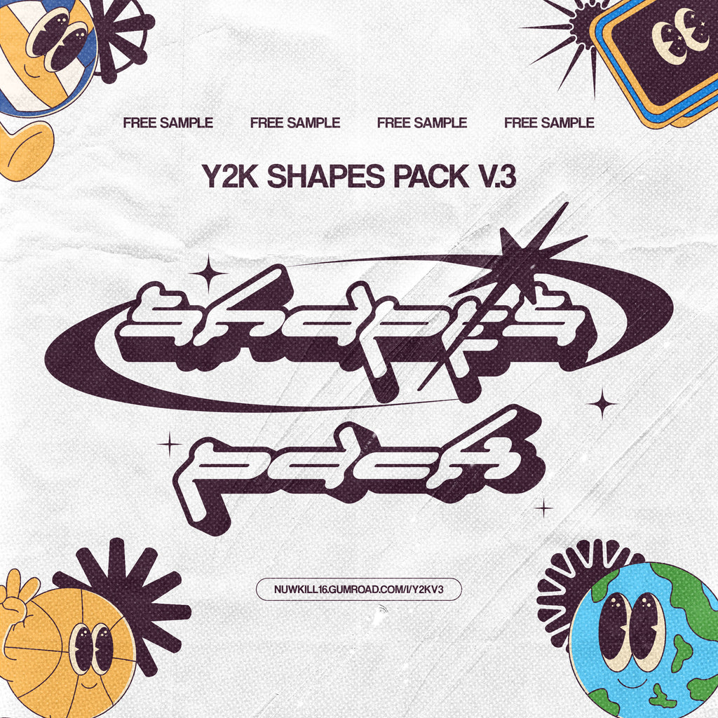 FREE Y2K SHAPES PACK V.3