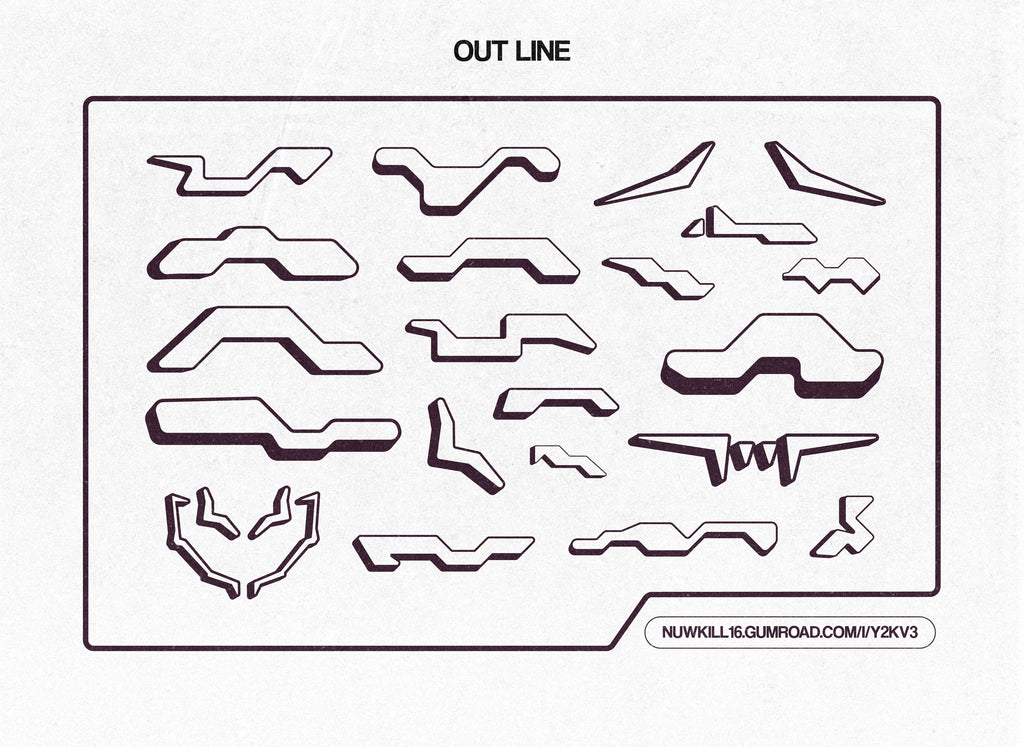 Y2K SHAPES PACK V.3 ( FREE SAMPLE )
