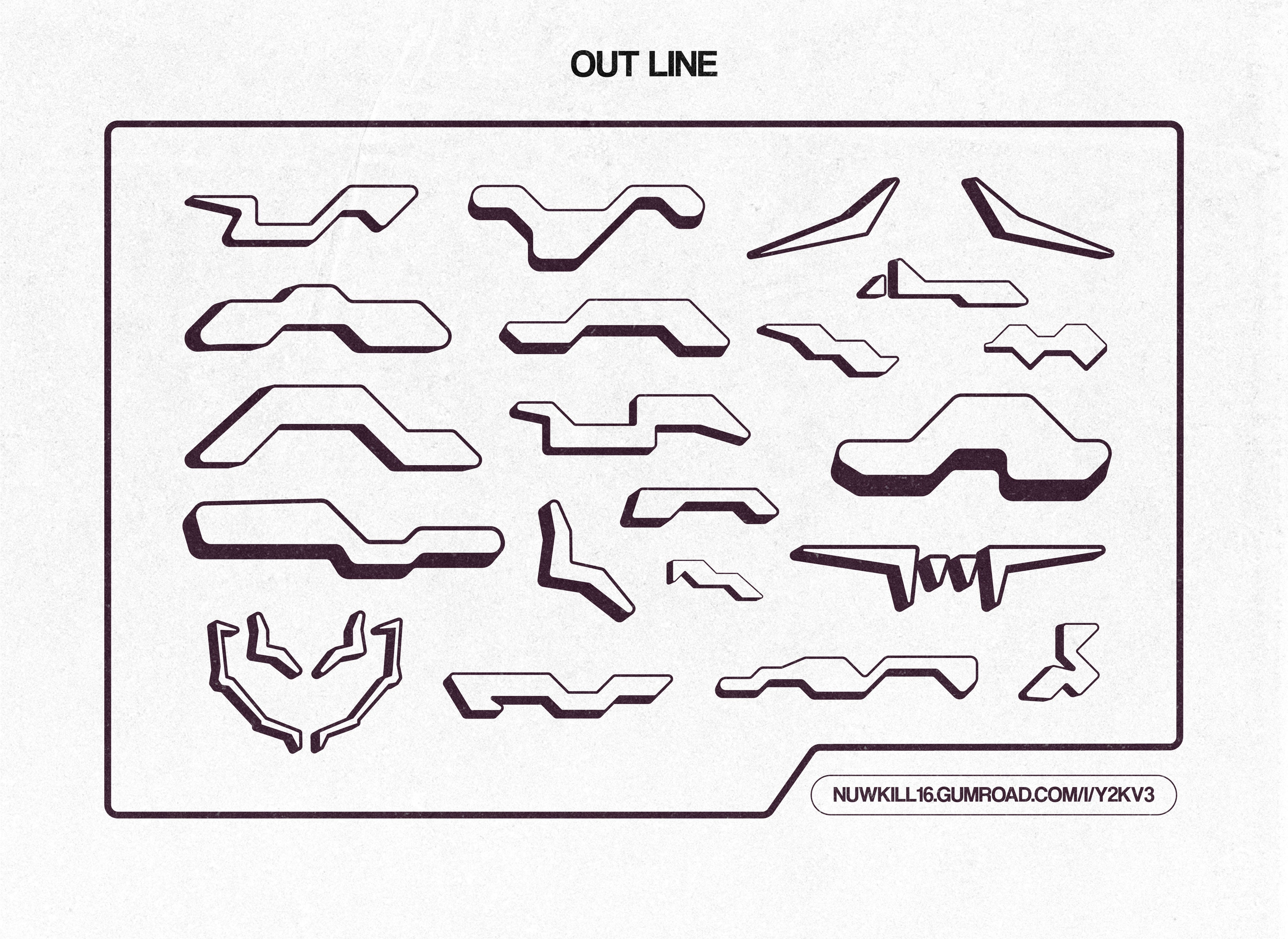 Y2K SHAPES PACK V.3 ( FREE SAMPLE )