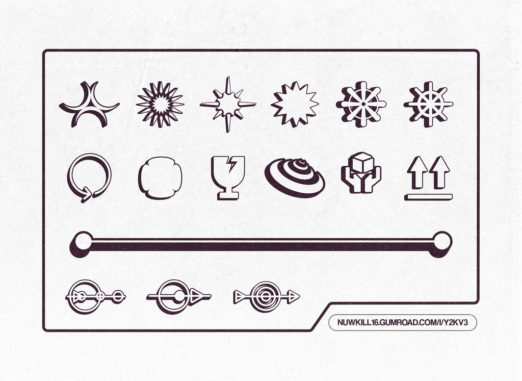 Y2K SHAPES PACK V.3 ( FREE SAMPLE )