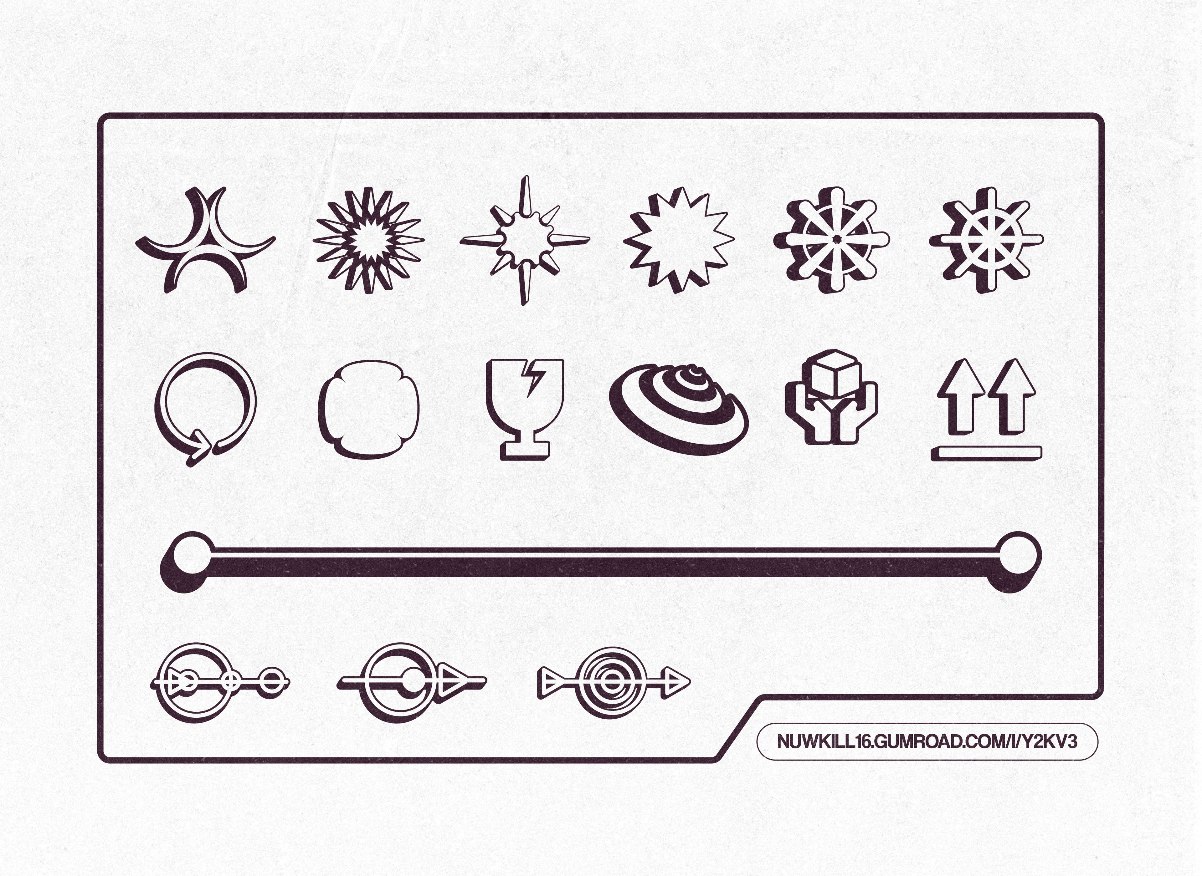Y2K SHAPES PACK V.3 ( FREE SAMPLE )