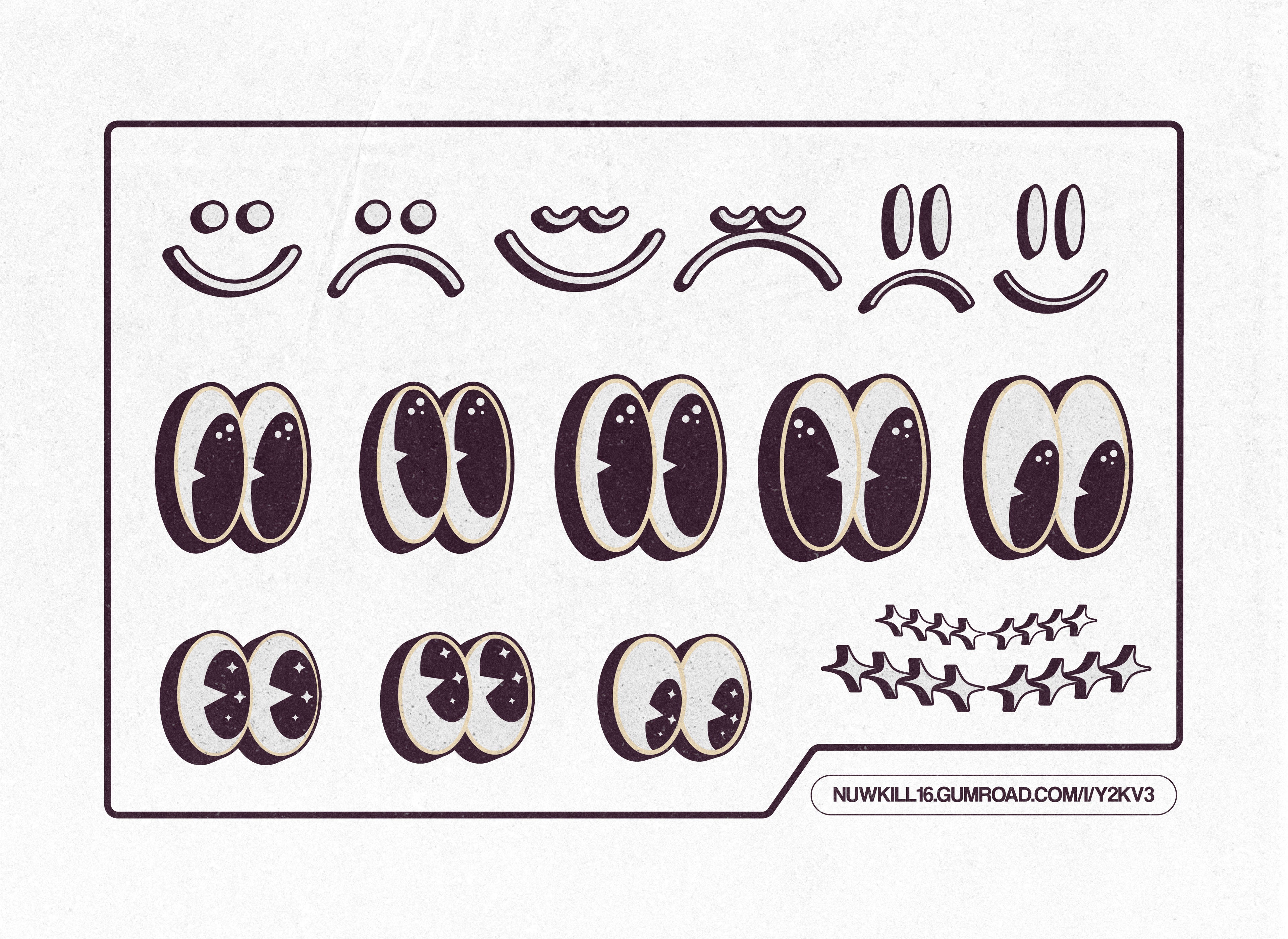 Y2K SHAPES PACK V.3 ( FREE SAMPLE )