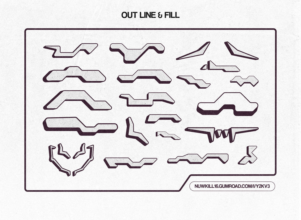 Y2K SHAPES PACK V.3 ( FREE SAMPLE )