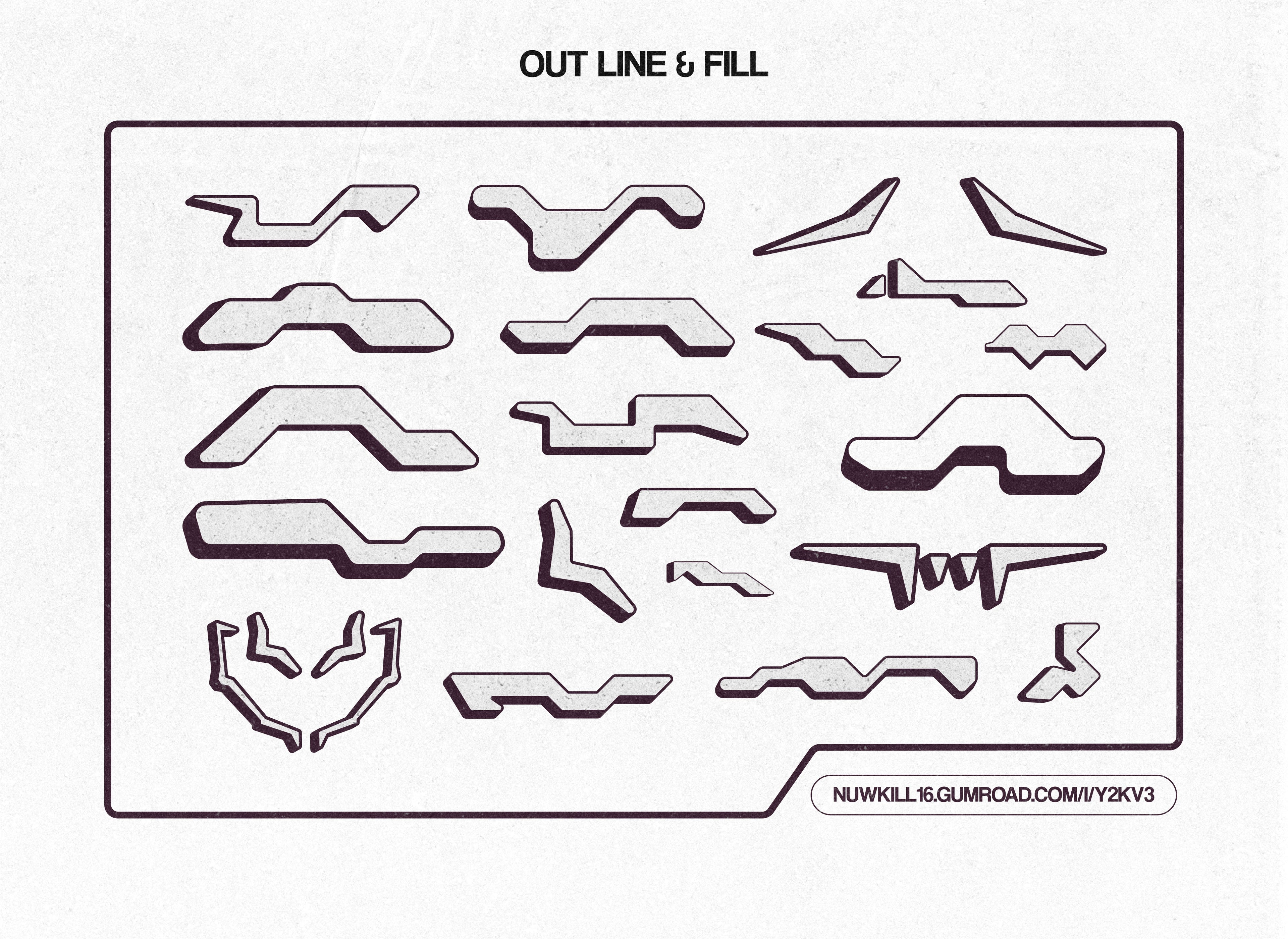 Y2K SHAPES PACK V.3 ( FREE SAMPLE )