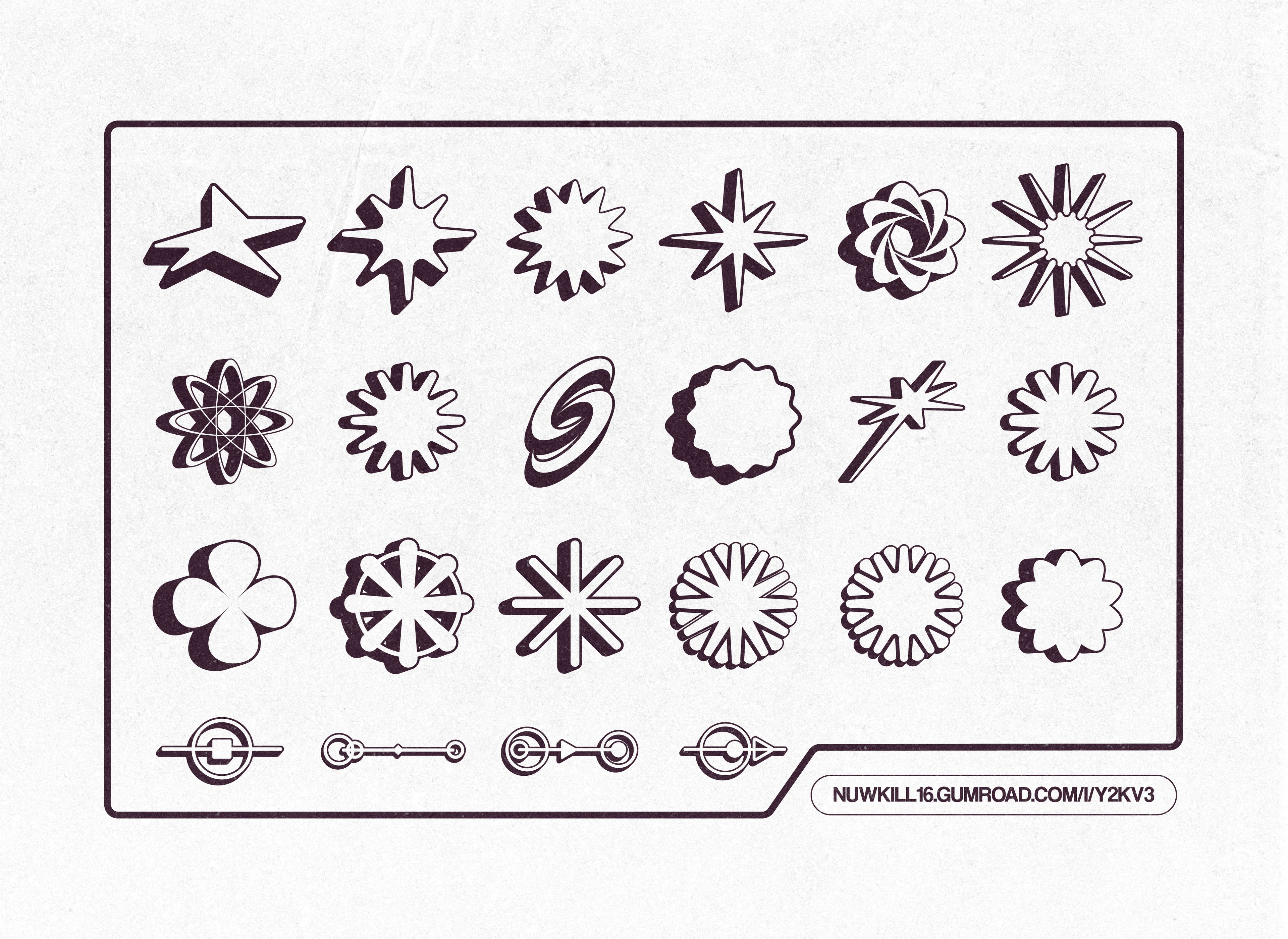 Y2K SHAPES PACK V.3 ( FREE SAMPLE )