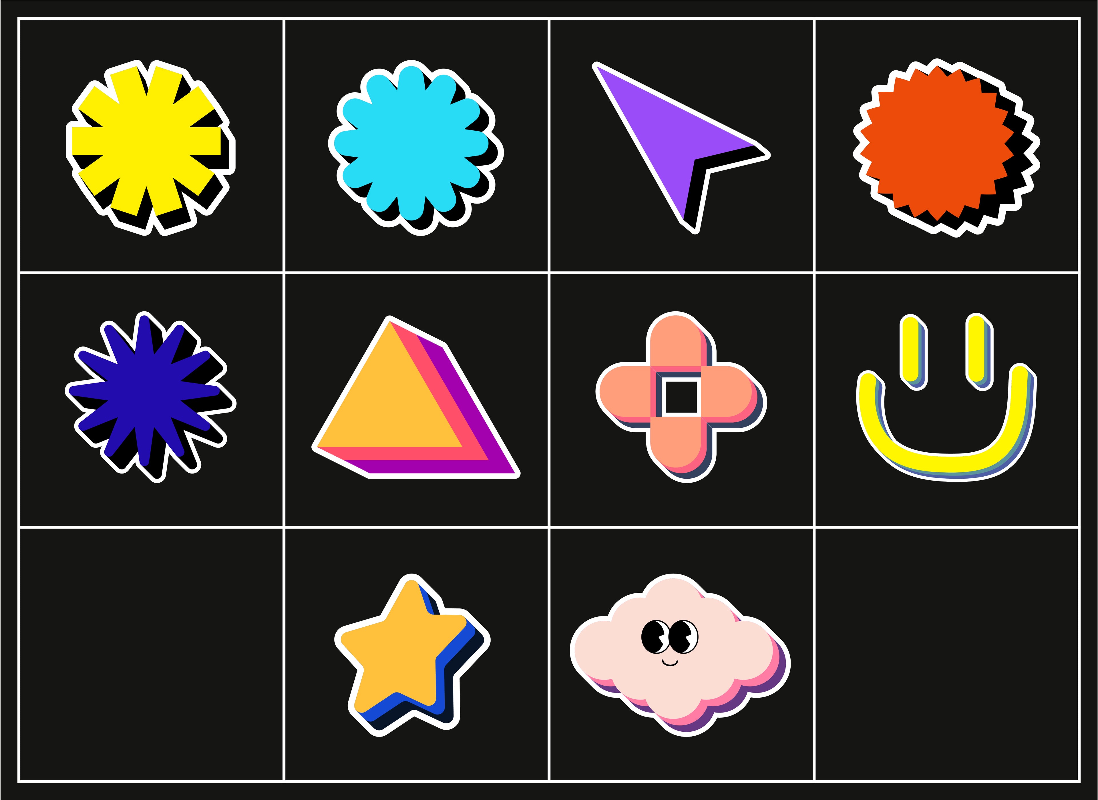 100 RETRO STICKERS PACK (FREE)